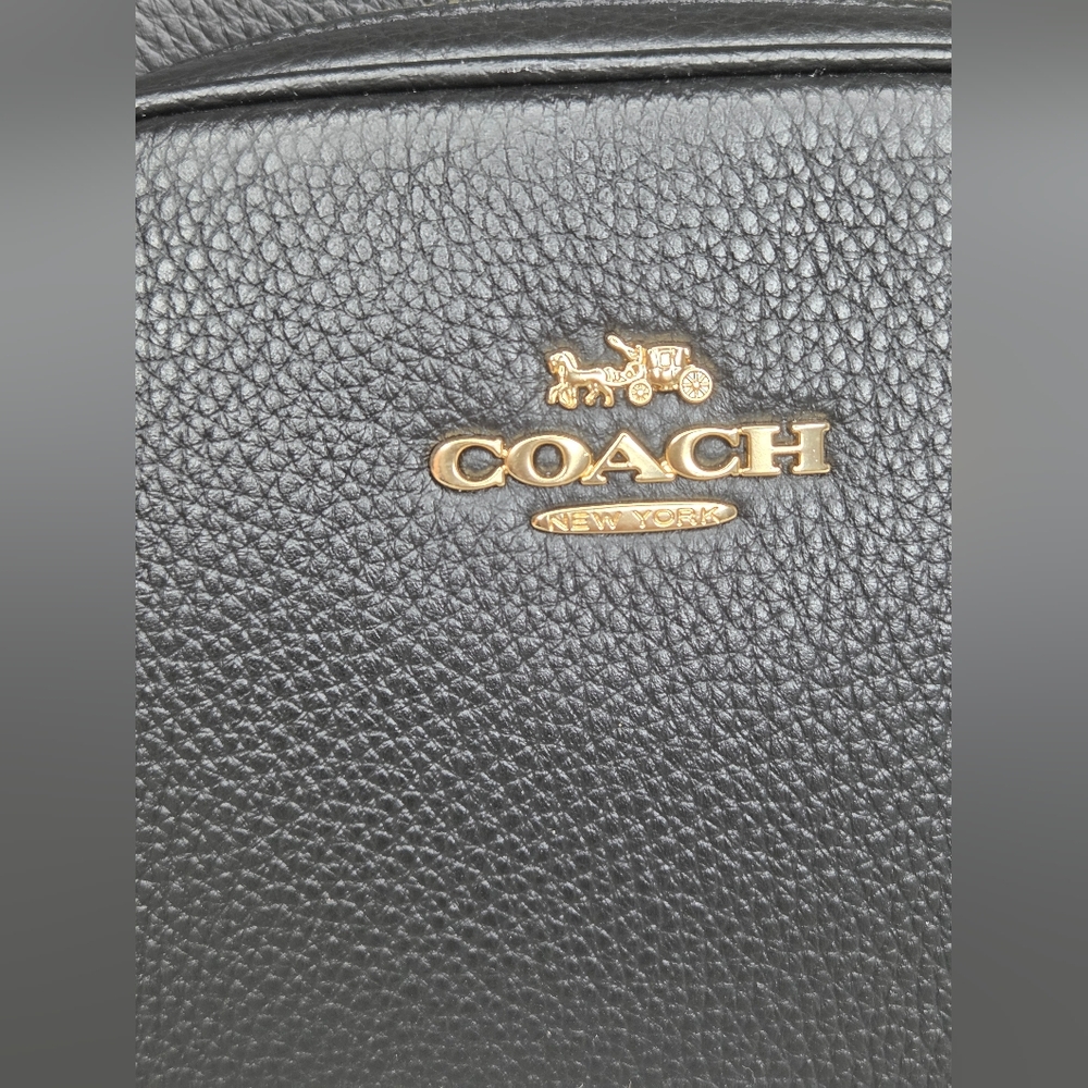 NWT Coach Black Leather Court Backpack In Large - Picture 8 of 16